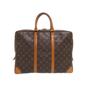 Louis Vuitton Monogram Leather Brown Porte Document Voyage Briefcase